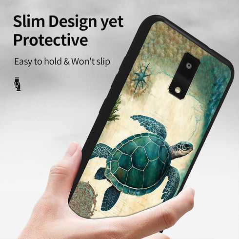 Turtle Phone Case for BLU View 4 B135DL(BLU View 2 2023), Slim Black Soft TPU Shockproof Protective Case for BLU View 4 B135DL...