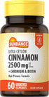 Ceylon Cinnamon Capsules 2500mg | 60 Pills | With Chromium and Biotin | Vegetarian, Non-GMO, and Gluten Free Supplement | By Sundance...