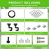 Misting Irrigation Kit Plant Watering System Fittings with 1/4 inch 1/2 inch Blank Distribution Tubing Hose Adjustable Nozzle Emitters Sprinkler B...