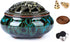 Ceramic Incense Burner with Incense Stick Holder + Insulation use for Stick or Coil Incense, Sage Cones and Frankincense (Fambe Blue)...