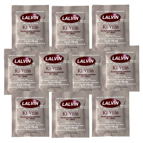 Strange Brew My-WNCV-DYMZ 10 Packs of KIV-1116 Lalvin Yeast for Winemaking, Multi...