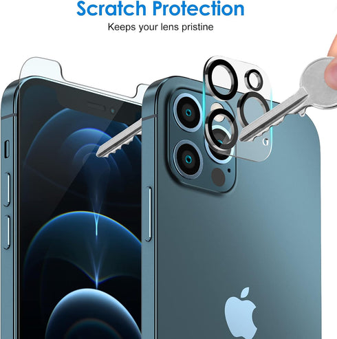 JETech Screen Protector for iPhone 12 Pro 6.1-Inch with Camera Lens Protector, Tempered Glass Film, 2-Pack Each......
