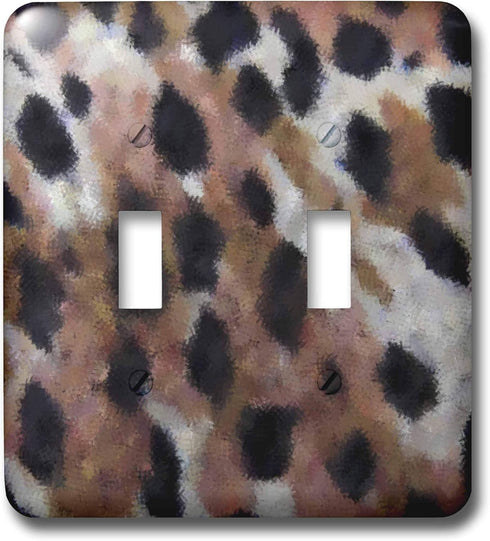 3dRose lsp_7964_2 Leopard Spots Double Toggle Switch, Multicolor...