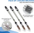 3 Pcs Paint Brushes for Painting Walls 0.37 Inch Small Paint Brush, Trim Paint Brushes Edge Painting Tool for Baseboards Furniture House Wall Corn...