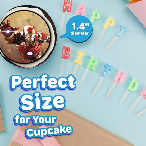 30 x Edible Cupcake Toppers - Heroic Warriors Party Collection of Edible Cake Decorations...