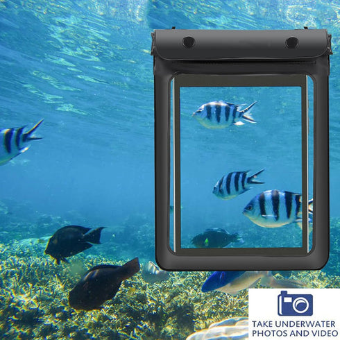 7-8.7 Inch Tablet Universal Waterproof Bag Case Dry Pouch with Lanyard for Samsung Galaxy Tab A7 Lite 8.7’’, Tab A 8.0’’, iPad Mini 4, Mini, Kindl...