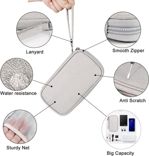 Organizer Bag 4 Compartments Cable Case Electronic Devices Travel Pouch USB Charger Accessories/Cellphone/USB/SD/Charger/Power Bank/Earphone......