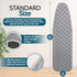 Ironing Board Cover – Iron Board Cover with Padding 100% Cotton Fabric with Metalized Coating & Foam Lamination, Prevents Burning, Great Cover for...