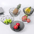Geometric Metal Wire Fruit Bowl, Iron Arts Fruit Storage Baskets for Kitchen Counter (Black, Large)...