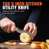 TUO Utility Knife - 5 inch Kitchen Chefs knife - Meat, Fruit, Vegetable Knife Paring Knife - German HC Steel - Full Tang Pakkawood Handle - BLACK ...