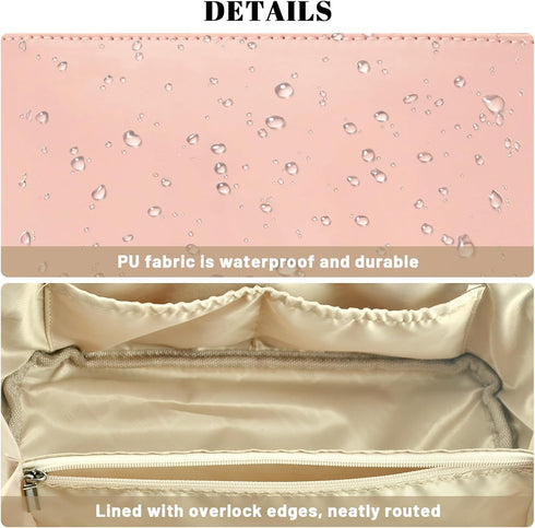 Personalized Initial Makeup Bag, Travel Cosmetic Bag with Brush Bag for Women, Large Capacity Portable Toiletry Bag Make Up Organizer...