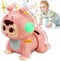 Crawling Baby Toys for 6-12 Months, Fun Tummy Time Toys for Toddler with Music and Light, Interactive Walking Moving SensoryToys for Infant Baby G...