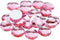 FINGERINSPIRE 50Pcs 30mm Flat Back Round Acrylic Rhinestone Self-Adhesive Plastic Circle Gems Stick On Jewels(Pink) for Costume Making Cosplay Jew...