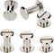 100 Set M4 Chicago Binding Post Screw Assorted Kit Metal Nail Rivet Chicago Button for DIY Leather Decoration Bookbinding(Silvery 1/4 5/16 3/8 Inc...