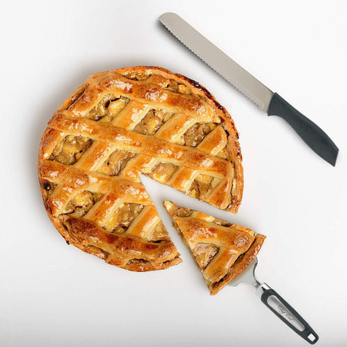 Professional Pie Server Set - 100% STAINLESS STEEL - Set Includes Cutting Spatula with Serving Knife - Perfect for Serving Cake, Pizza, Pies, Dess...