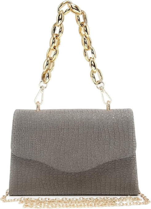 Women Sparkling Glitter Evening Handbag Top Handle Clutch Purse for Wedding Party Prom Cocktail Bridal...