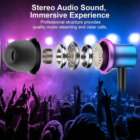 Wired Earbuds 3.5mm Jack Magnetic in-Ear Earphone Stereo Canceling Headphone with Microphone for iPhone iPad Samsung A15 A14 A13 A03s S10 Motorola...