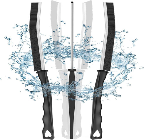 CODOGOY Crevice Cleaning Brush 3 Pack Multifunctional Gap Cleaning Brush Tool Bathroom Gap Brush Grout Cleaner Brush Hard Bristle Crevice Black Cl...