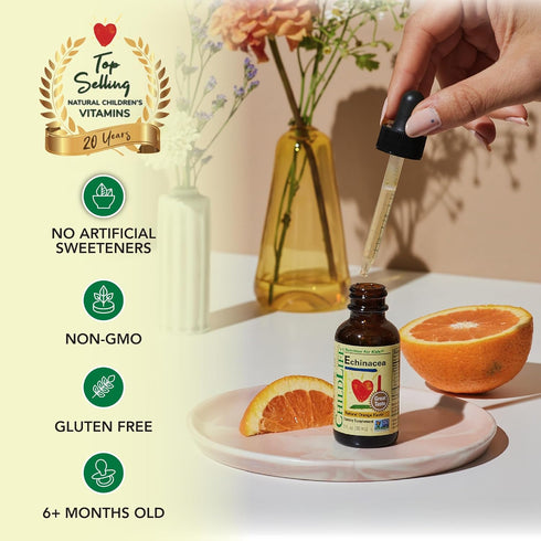 CHILDLIFE ESSENTIALS Echinacea for Kids - Kids Echinacea Drops, Liquid Tincture, Alcohol Free Supplement for Babies, Toddlers, Children - Natural ...