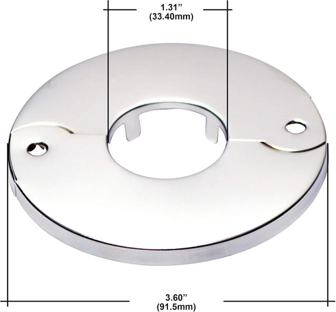 Floor and Ceiling Plate Split Flange, Fits 1 Inch IPS Galvanized Pipe or 1-1/4 Inch Copper Pipe, Chrome Finish (Pack of 6)...