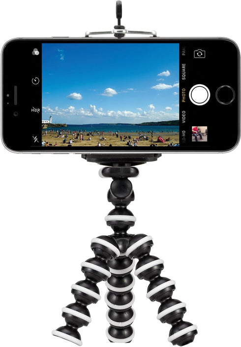 GPX 7 Inch Micro Smartphone Tripod, Includes Smartphone Adapter and Mounting Adapter, Max Height 6.1 Inches (TPD78B), Black...