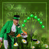 St Patricks Day Outdoor Decorations Solar Shamrocks Lights, 2Pack 16Led Green Lucky Clover Swaying Lights Solar Garden Stake Lights for St Patrick...