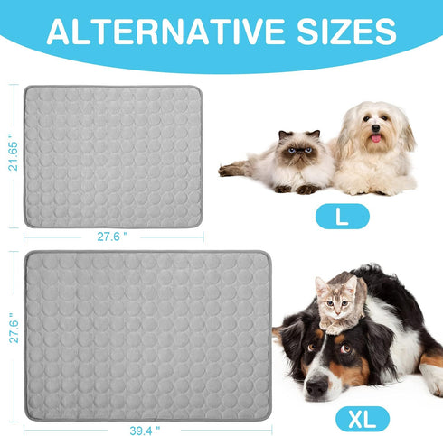Pet Cooling Bed Mats Dog Cooling Mat Washable Comfort Breathable for Dogs and Cats Indoor Outdoor, Keep Cool Ice Silk Sleeping Mat for Summer Hot ...
