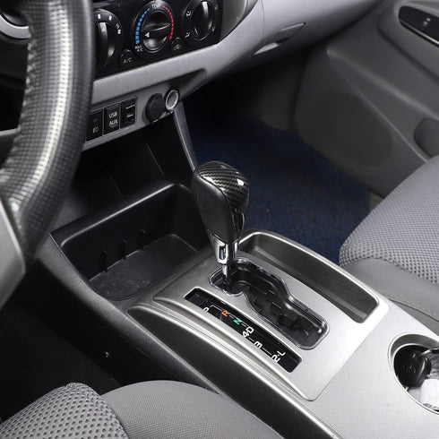 ABS Carbon Fiber Grain Gear Shift Knob Cover Head Trim Cover Interior Moulding Decoration Sticker Accessories for Toyota Alphard 2011-2014 for Toy...