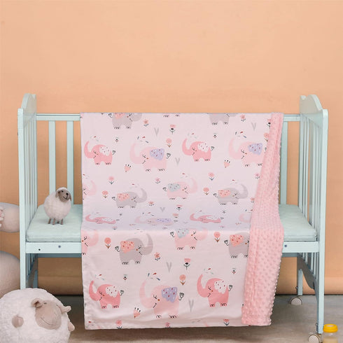 insular Baby Blanket for Boys Girls Soft Plush Minky with Dotted Backing, Double Layer Receiving Blanket for Stroller Crib Newborn Toddler Bed Bla...