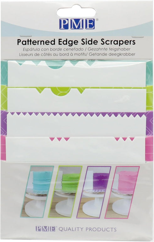 PME SIDE SCRAPERS - PATTERNED EDGE PLASTIC SET OF 4...