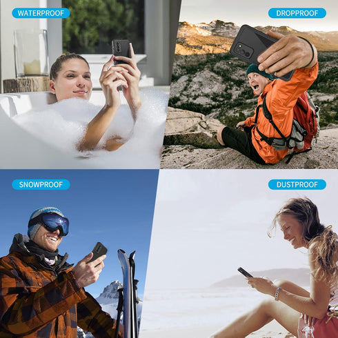 Lanhiem Samsung Galaxy A03s Phone Case, IP68 Waterproof Dustproof Case with Built-in Screen Protector, Full Body Heavy Duty Shockproof Protective ...