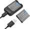 Andoer NP-6L Battery Charger with LED Indicator Light + 2 x NP-6L 3.7V 700mAh Batteries with USB Charging Cable......