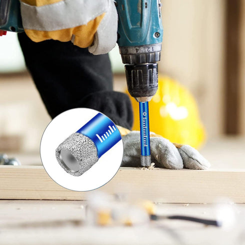 9 Pack Premium Diamond Drill Bit Set - Versatile Tools for Precise Drilling on Porcelain, Ceramic, Glass, Marble, and More...