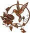 Zoihet Round Metal Bird Wall Art Decor - Hummingbird Wall Art Silhouette for your patio, garden, and fence Art Decor, Bird Wall Silhouette Indoor ...