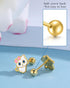 Cat Earring Screw Back Earrings Shypoallergenic Sterling Silver 18K Gold Plated Ideal Gift...