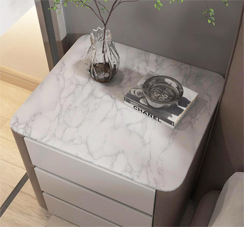 15.8"x118" White Marble Wallpaper, Self Adhesive Contact Paper for Countertop Kitchen Cabinets Bathroom and Furniture Refurbishment, Peel and Stic...