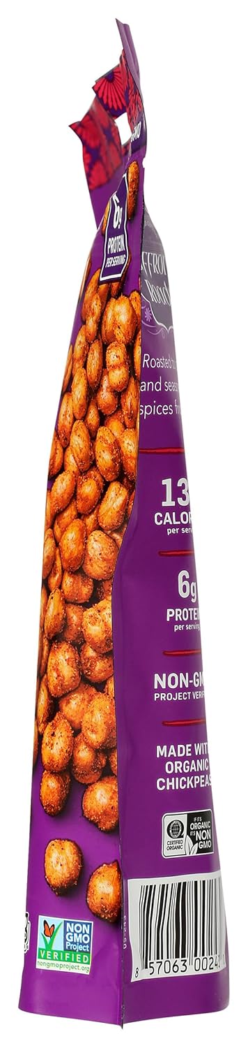 Saffron Road Bombay Spice Crunchy Chickpea Snack, 6oz - Gluten Free, Non-GMO, Halal, Kosher, Vegan...
