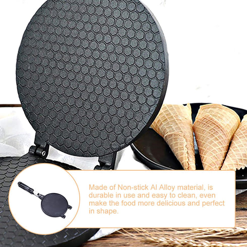 Egg Roll Maker, Waffle Cone Maker Kitchen Gas Nonstick Waffle Cone Making Baker Egg Roll Baking Tool Pancake Maker Multifunctional Crisp Omelet Pa...