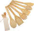 6-Piece Bamboo Wooden Spoons for Cooking Wood Spatula Spoon Nonstick Kitchen Utensil Set with 3-Piece Bamboo Take Along Reusable Utensil Set for H...