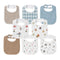 GLLQUEN BABY Muslin Drool Bibs for Boys Girls 8 Pack, Adjustable Baby Bibs for Drooling and Teething, Soft Cotton Baby Bandana Bibs for Newborn Fe...