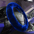 Australian Genuine Sheepskin Car Steering Wheel Cover Fluffy Natural Wool Steering Wheel Protector Warm Winter Anti-Slip Universal Fit 13.5-16.5 i...