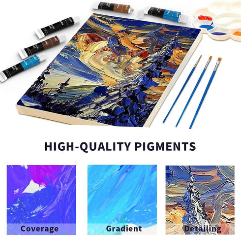 Aen Art Acrylic Paint Set for Pumpkin Painting, 16 Colors Painting Supplies for Canvas Wood Fabric Ceramic Crafts, Non Toxic&Rich Pigments for Beg...