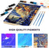 Aen Art Acrylic Paint Set for Pumpkin Painting, 16 Colors Painting Supplies for Canvas Wood Fabric Ceramic Crafts, Non Toxic&Rich Pigments for Beg...