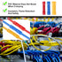 300PCS Butt Splice Crimp Connectors Insulated Electrical Straight Wire Terminal Connectors 10-22AWG Assorted Butt Splice Terminals, Yellow/Blue/Re...