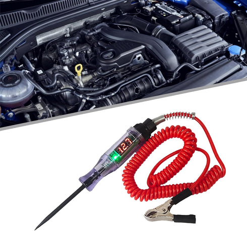 Pack-1 Car LED Digital Display Circuit Test Pen, DC 3V/6V/12V/24V Voltage Continuity Test for Wires Fuse, Multi-Function Induction Tester with 5.9...
