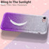 MATEPROX Compatible with iPhone Se 2022 case,Glitter Bling Sparkle Cute Girls Women Protective Case (Gradient Purple)...