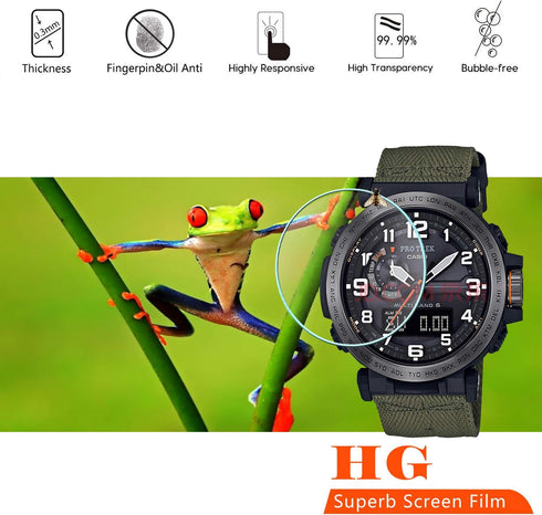 (3 Pack) Compatible for Casio PRG-600/650 / PRW-6600 Screen Protector Tempered Glass, (36 mm)?Anti Scratch, Bubble Free...