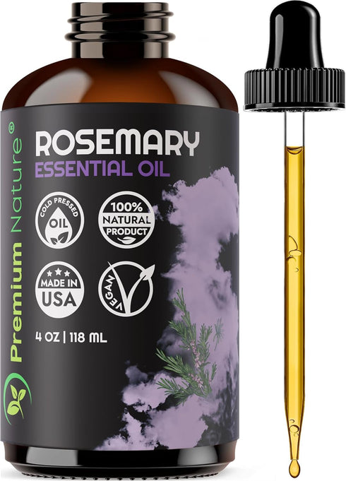 Organic Rosemary Essential Oil for Diffuser Aromatherapy Oil Rosemary Essential Oil for Skin Organic Rosemary Oil for Hair Growth Organic Diffuser...