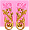 Baroque Fondant Molds Curlicues Scroll Relief Cake Decorating Silicone Mold For Cake Decoration Cupcake Topper Gum Paste Chocolate Polymer Clay...