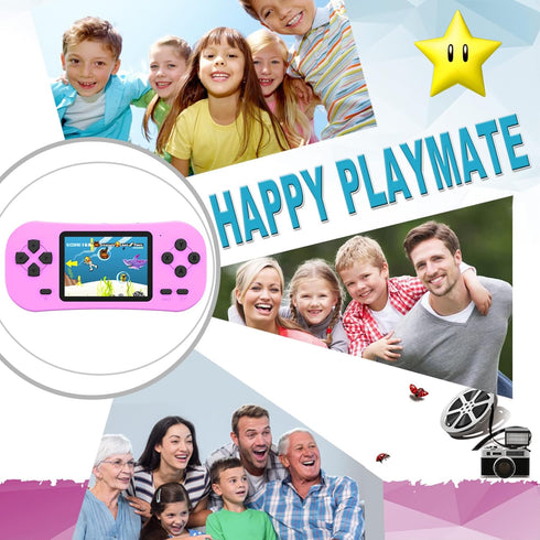 Retro Handheld Games for Kids Built in 218 Classic Old Style Electronic Game 2.5'' Screen 3.5MM Earphone Jack USB Rechargeable Portable Video Play...